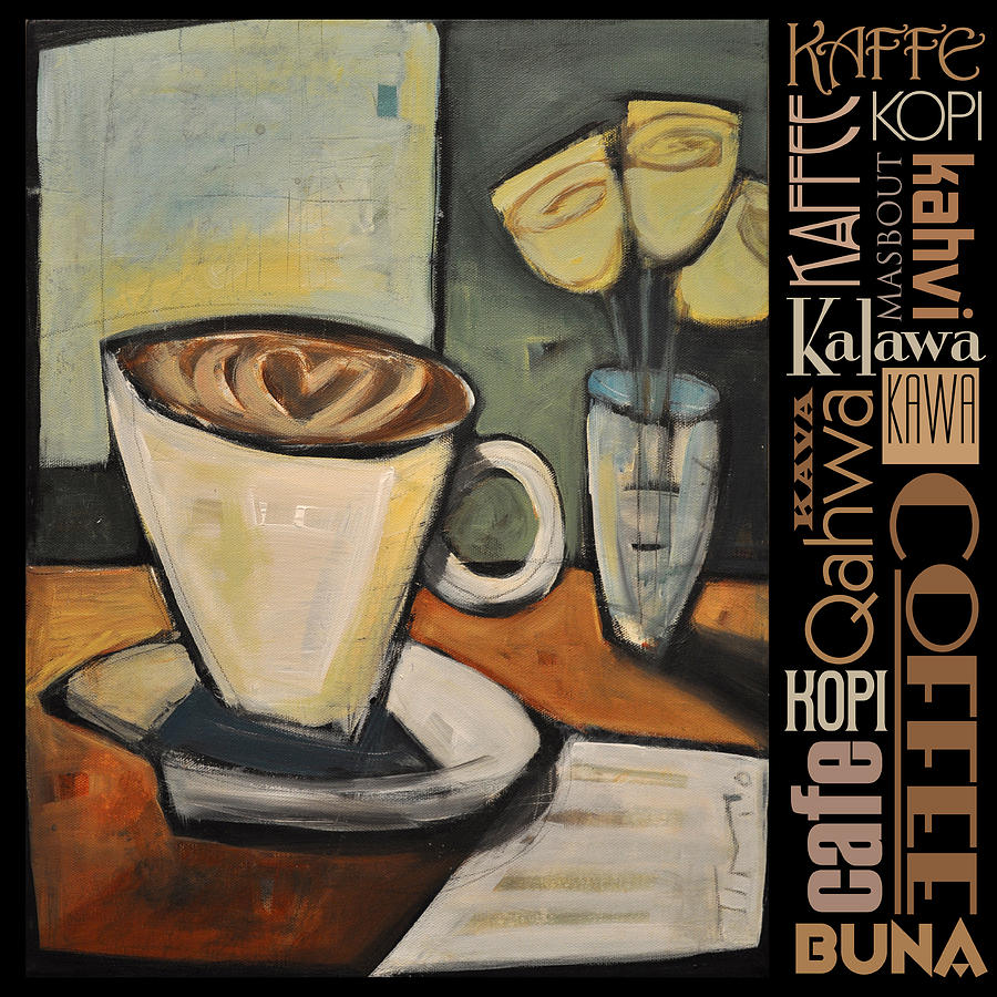 Java Coffee Languages Poster Painting by Tim Nyberg