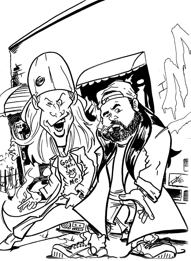 Jay and Silent Bob Mixed Media by Big Mike Roate | Fine Art America