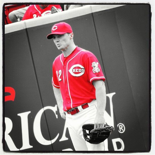Reds Photograph - #jaybruce Making His Duck Face #reds by Reds Pics