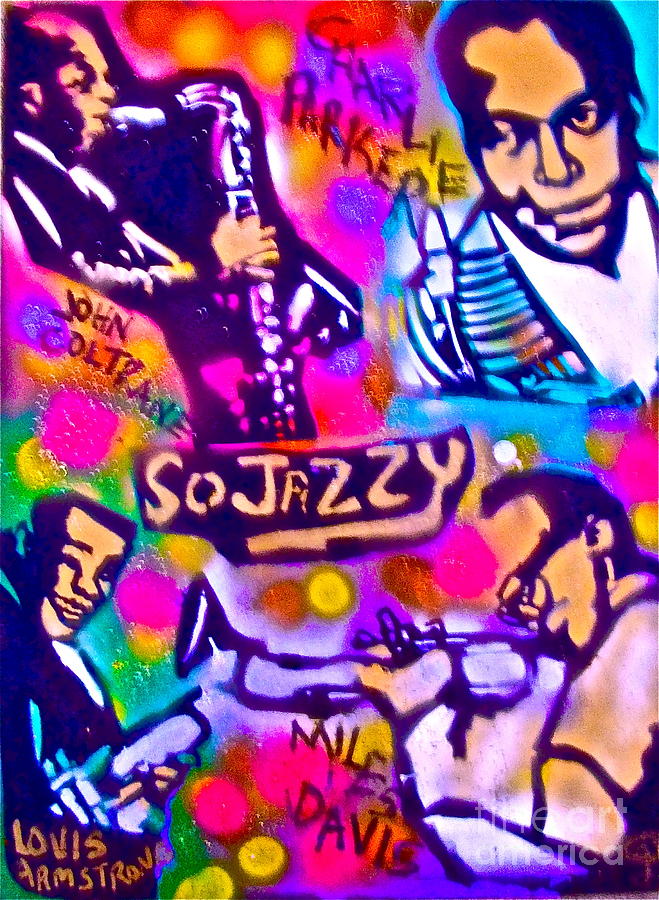 John Coltrane Painting - Jazz 4 All by Tony B Conscious