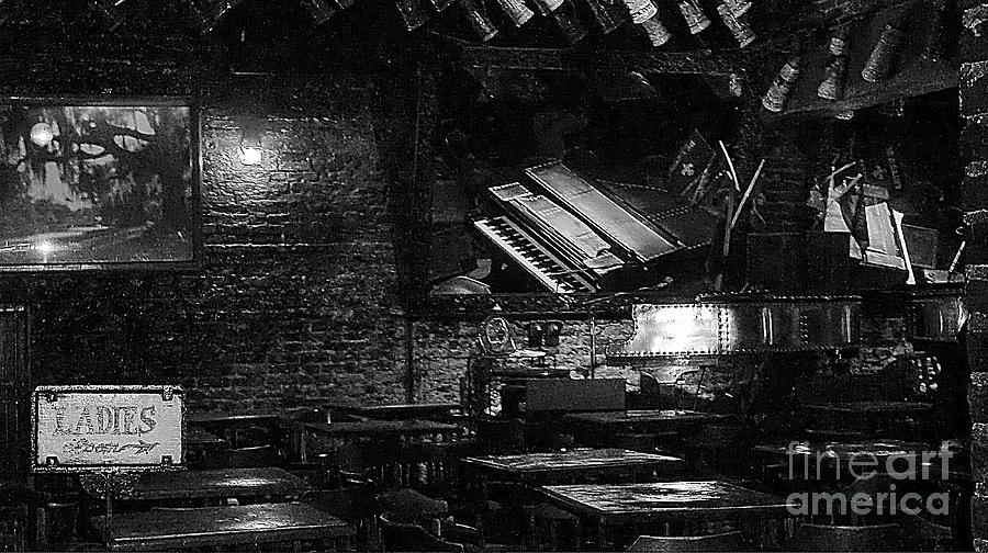 Black And White Photograph - Jazz Bar In New Orleans by John  Kolenberg