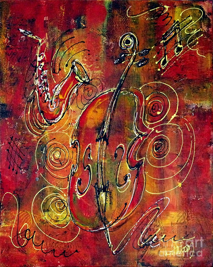 Jazz Painting by Greg and Linda Halom