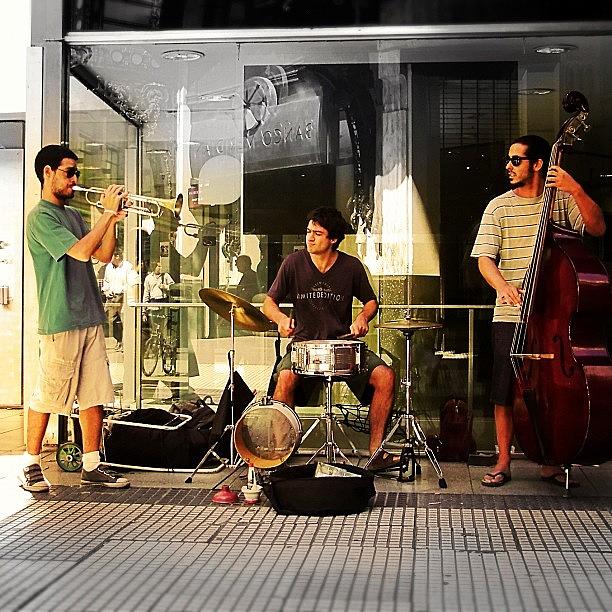 Jazz Photograph - #jazz #trio, Peatonal #florida by José Manosalva