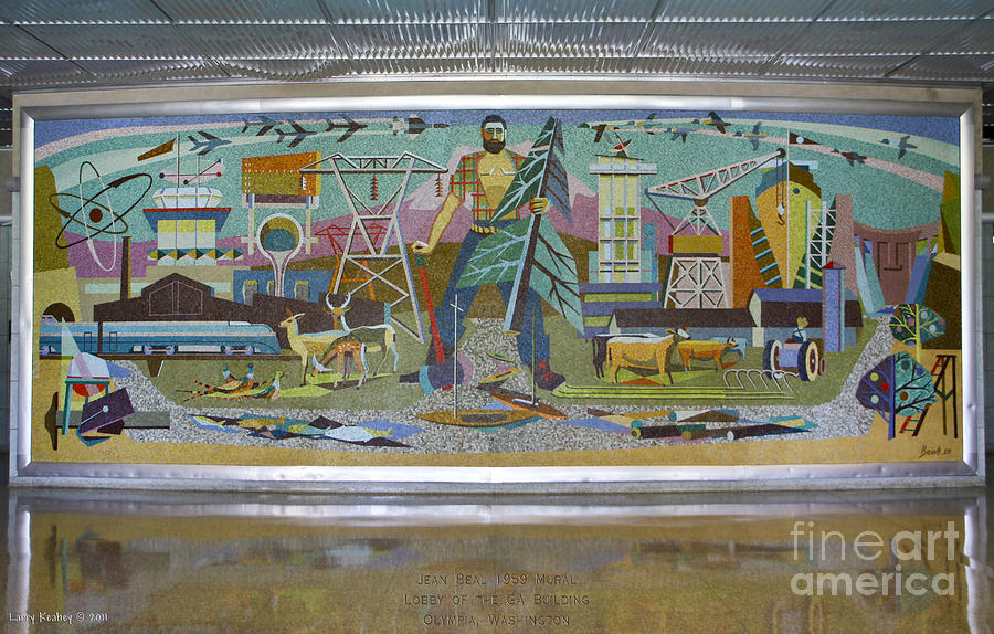 Mural Photograph - Jean Beal Mural by Larry Keahey