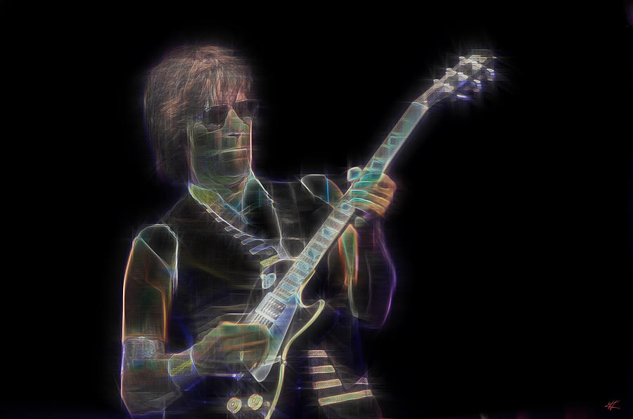 Jeff Beck Digital Art by Kenneth Armand Johnson