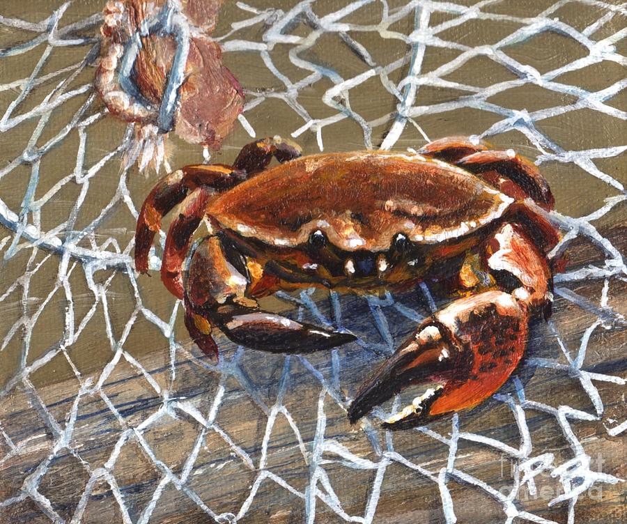 Jekyll Stone Crab Painting by Pat Burns