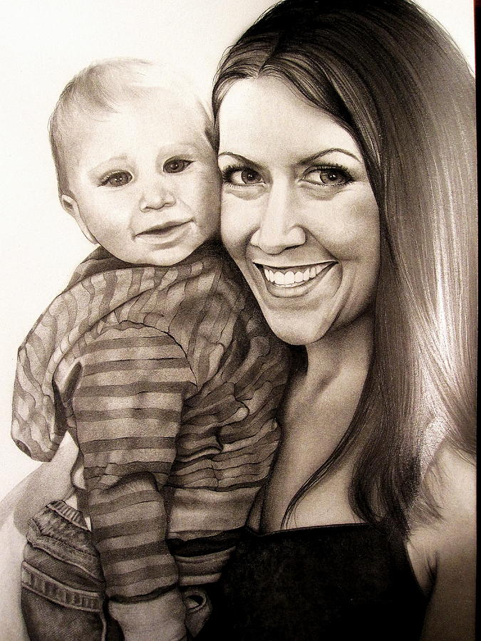 Jen and Carter Drawing by Jon-Paul Palmer - Fine Art America