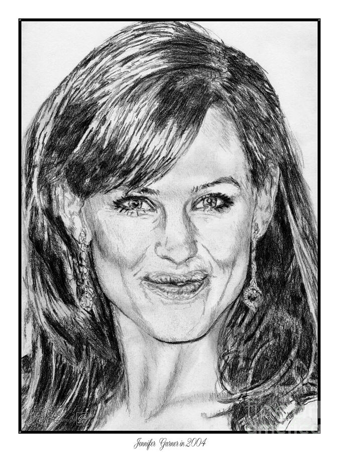 Jennifer Garner in 2004 Drawing by J McCombie - Fine Art America