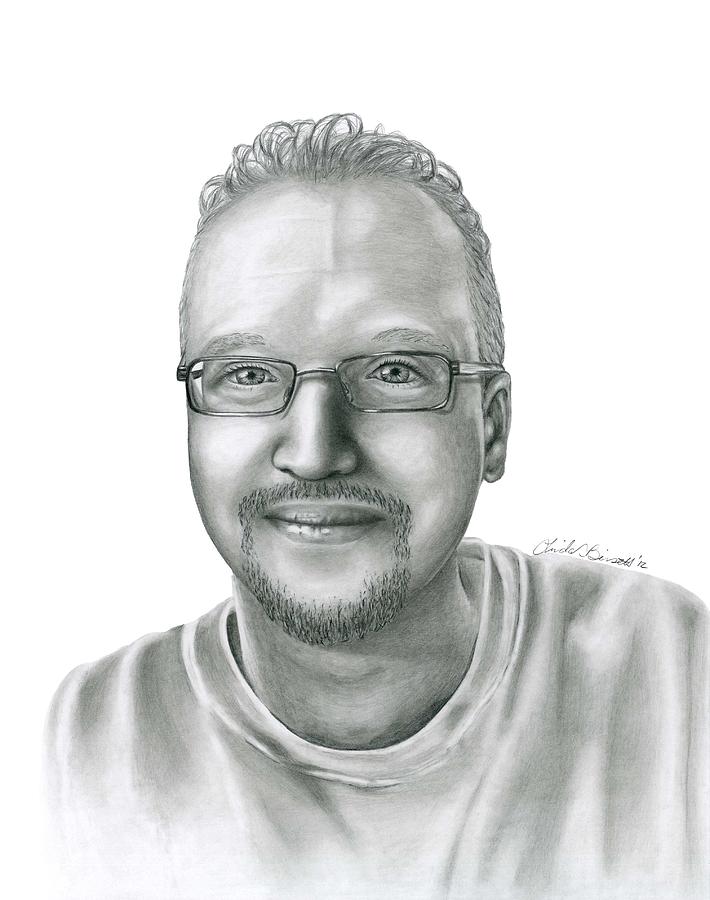 Portrait Drawing - Jeremy by Linda Bissett