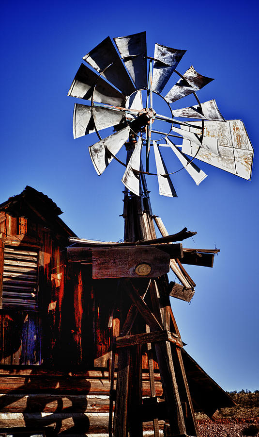 Jerome Mining Town Windmill Photograph by James Bethanis