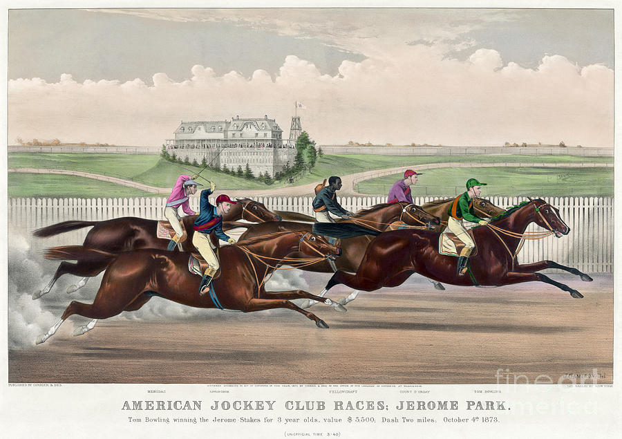Jerome Park Horse Race, 1873 Photograph by Granger