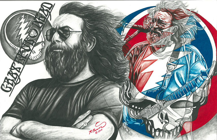 Jerry Garcia Drawing by Michael Brown