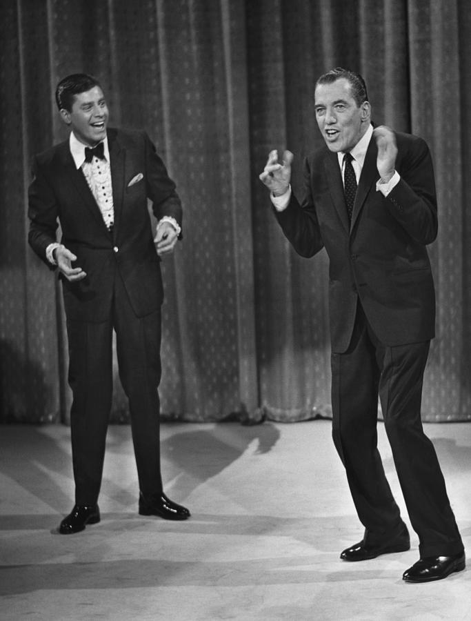 Jerry Lewis, And Ed Sullivan, Circa Photograph by Everett