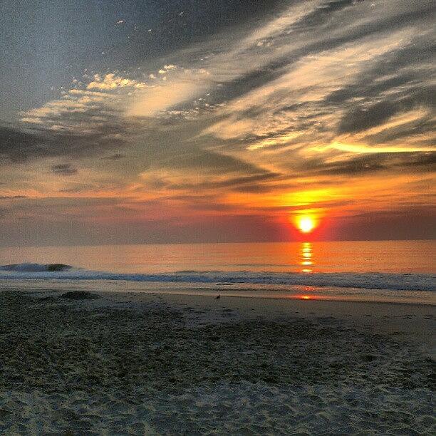 Beach Photograph - Jersey Sunrise. #sunrise #beach #ocean by Brian Harris