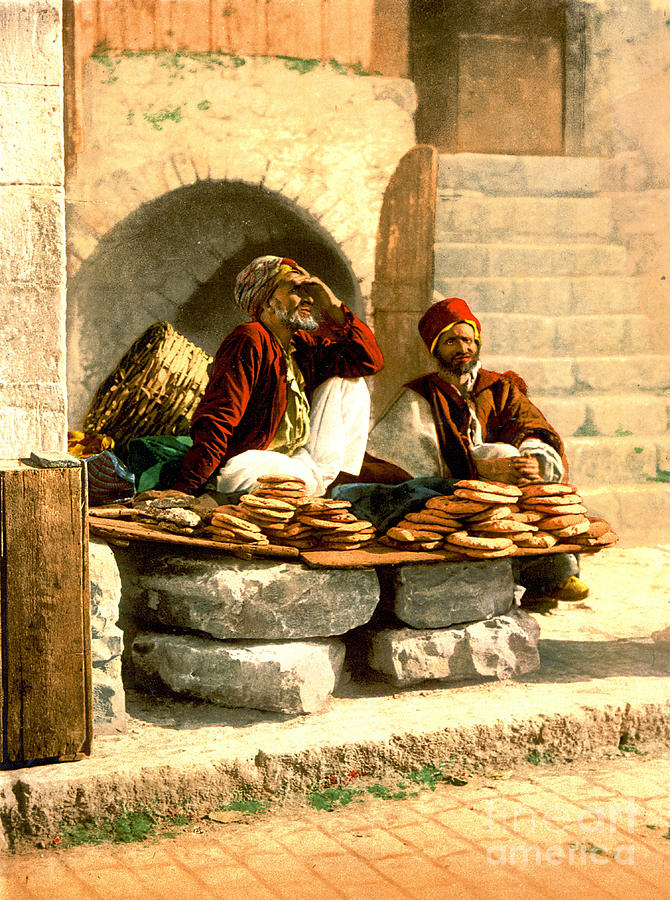Jerusalem Bread Sellers 1895 Photograph by Padre Art