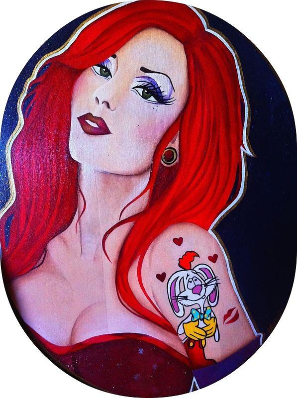 $7,000 Swarovski-Studded Jessica Rabbit Painting Unveiled at EPCOT Festival  of the Arts