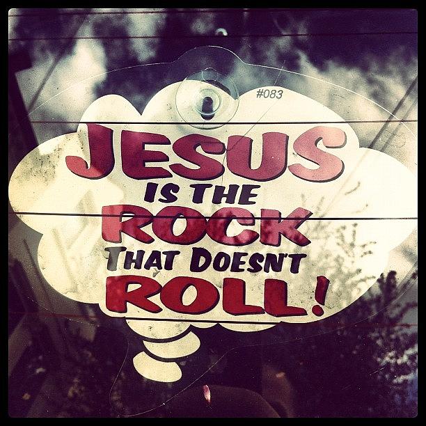 Jesus Christ Photograph - Jesus Is The Rock That Doesnt Roll by Axel Loughrey