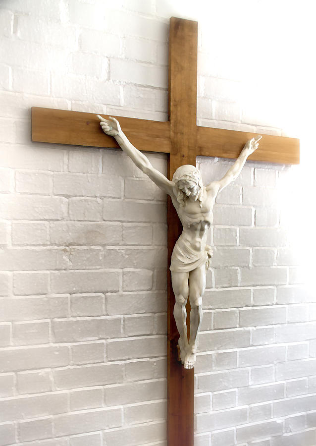 Jesus on Cross Painted Effect Photograph by Joe Myeress