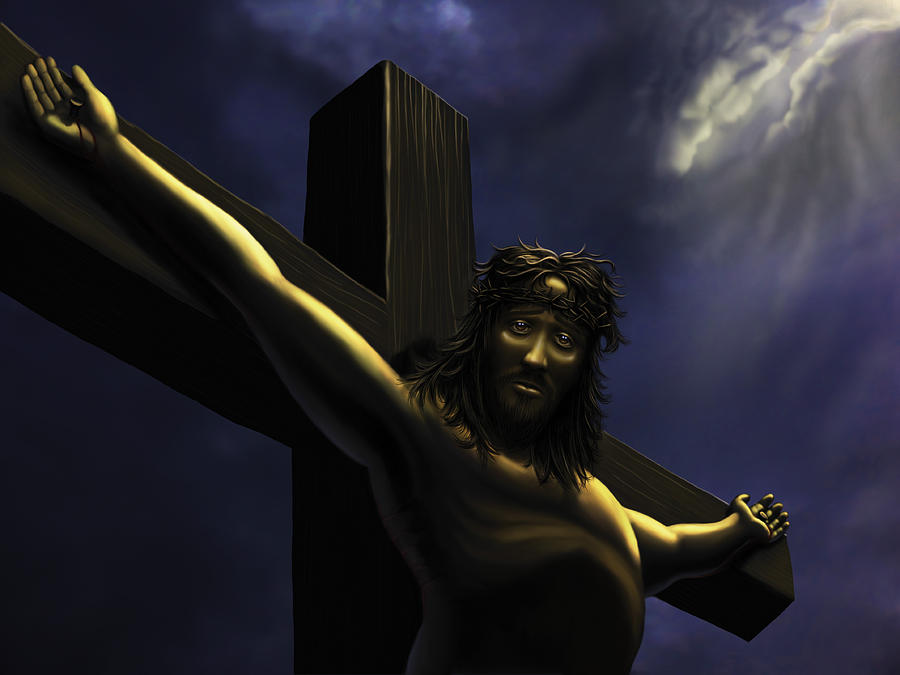 Jesus On The Cross Digital Art by Shane Robinson