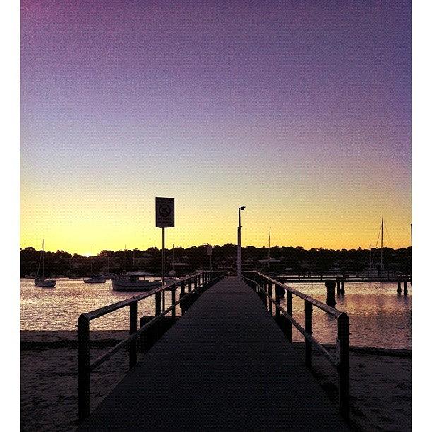 Sunset Photograph - Jetty #iphoneography by Kendall Saint