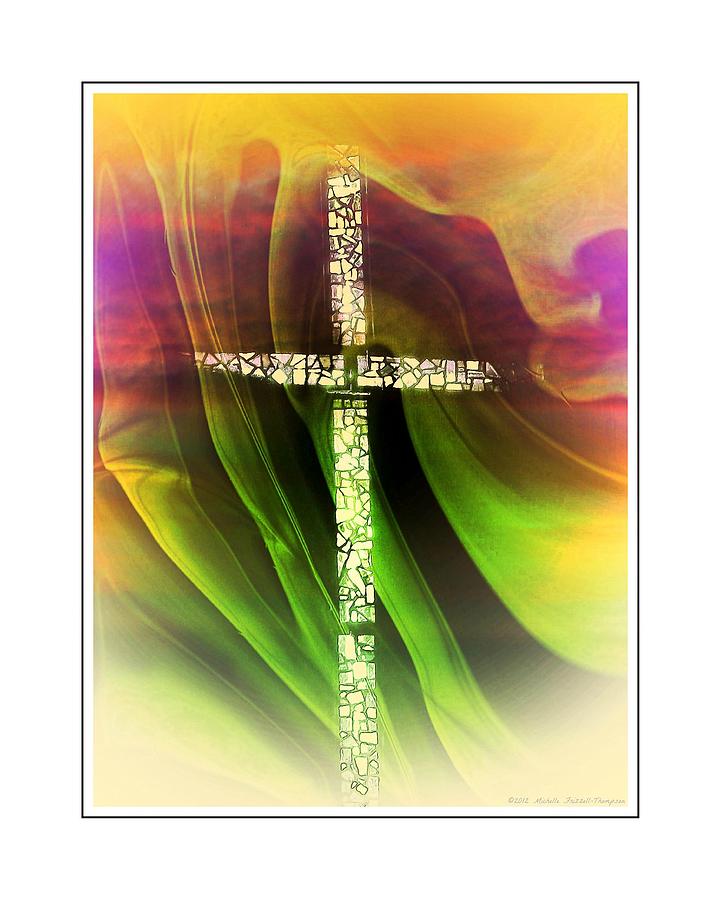 Inspirational Photograph - Jeweled Cross by Michelle Frizzell-Thompson