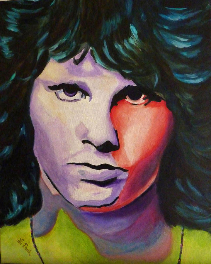 Jim Morrison Painting by Lesley Paul - Fine Art America