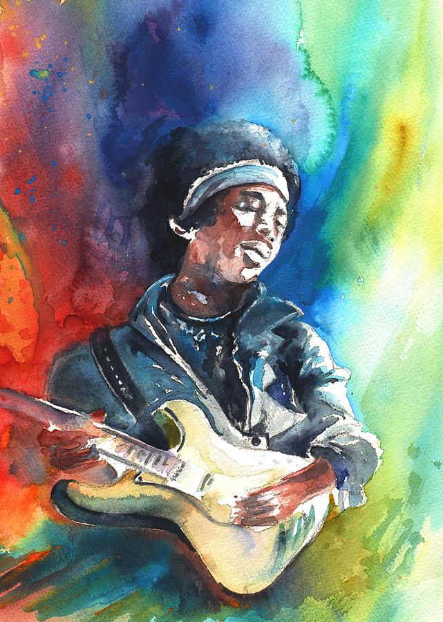 Jimi Hendrix 02 Painting by Miki De Goodaboom