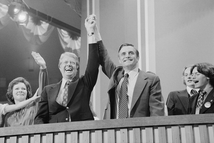 History Photograph - Jimmy Carter And Walter Mondale by Everett