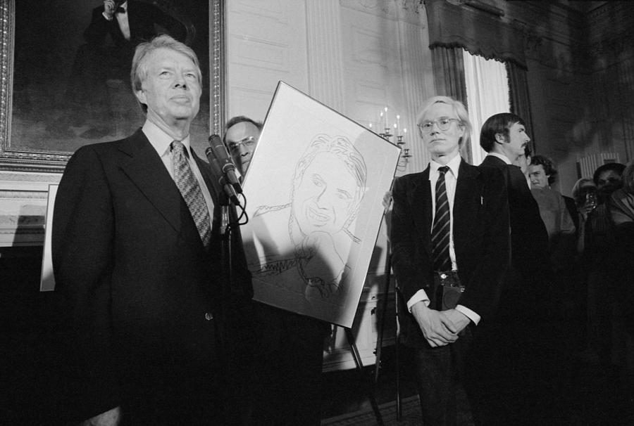Jimmy Carter With Andy Warhol Photograph by Everett