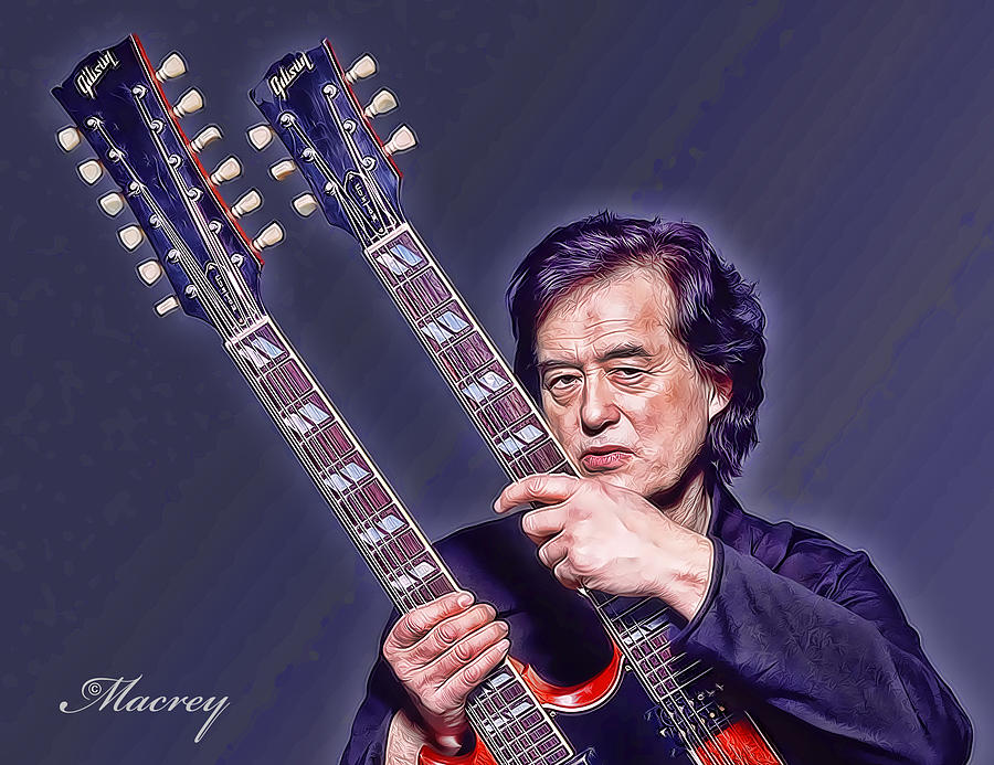 Jimmy Page Painting by Ralph Rey | Fine Art America