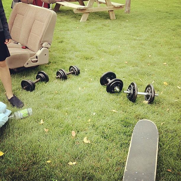 Summer Photograph - @jjwong91 Someone Brought A Weight Set! by Maddie Wong