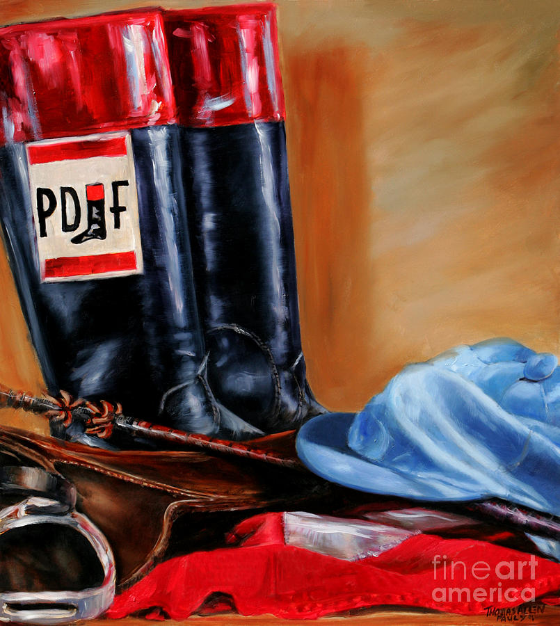 Boot Painting - Jockey Tack by Thomas Allen Pauly
