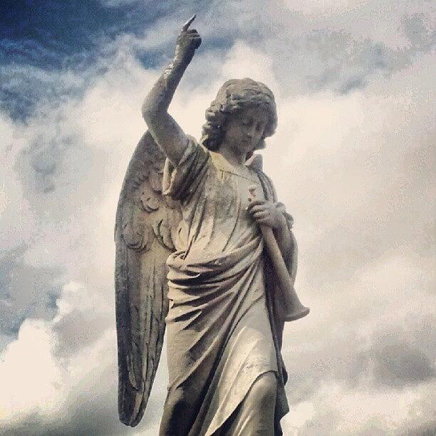 Beautiful Photograph - #joe #cemetery #angels #religion by Joe Mitchell