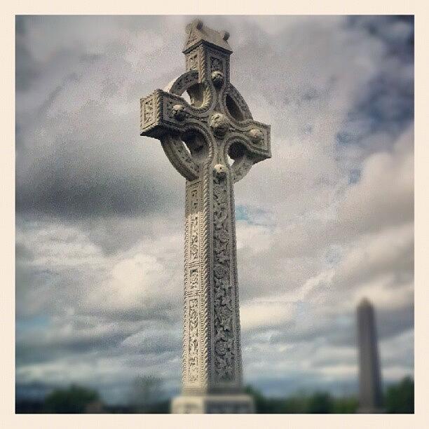 Old Photograph - #joe #cemetery #headstone #cross #death by Joe Mitchell