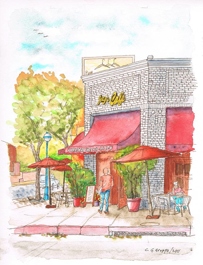Joes Cafe in West Hollywood, California Painting by Carlos G Groppa