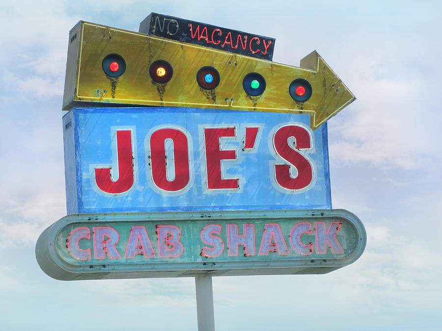Joes Crab Shack Retro Sign Photograph by Kathleen Grace