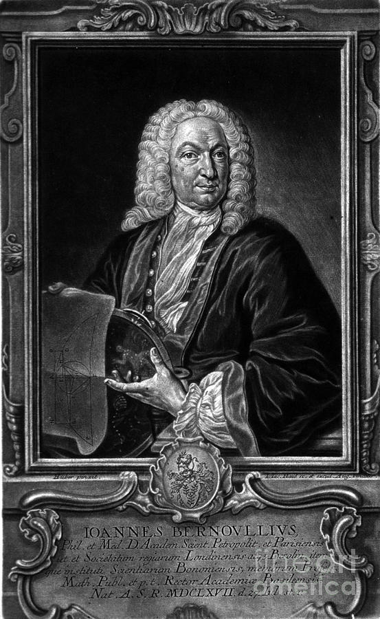 Portrait Photograph - Johann Bernoulli, Swiss Mathematician by Science Source