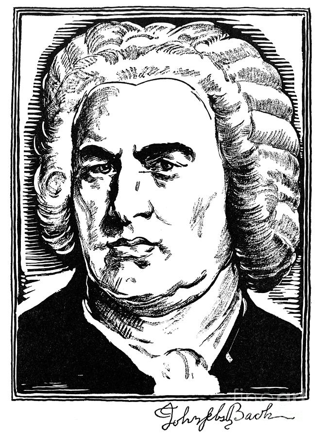 Johann Sebastian Bach Drawing by Samuel Nisenson