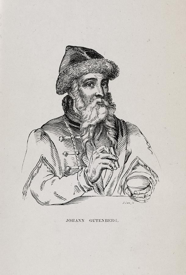 Johannes Gutenberg, German Printer Photograph by Middle Temple Library