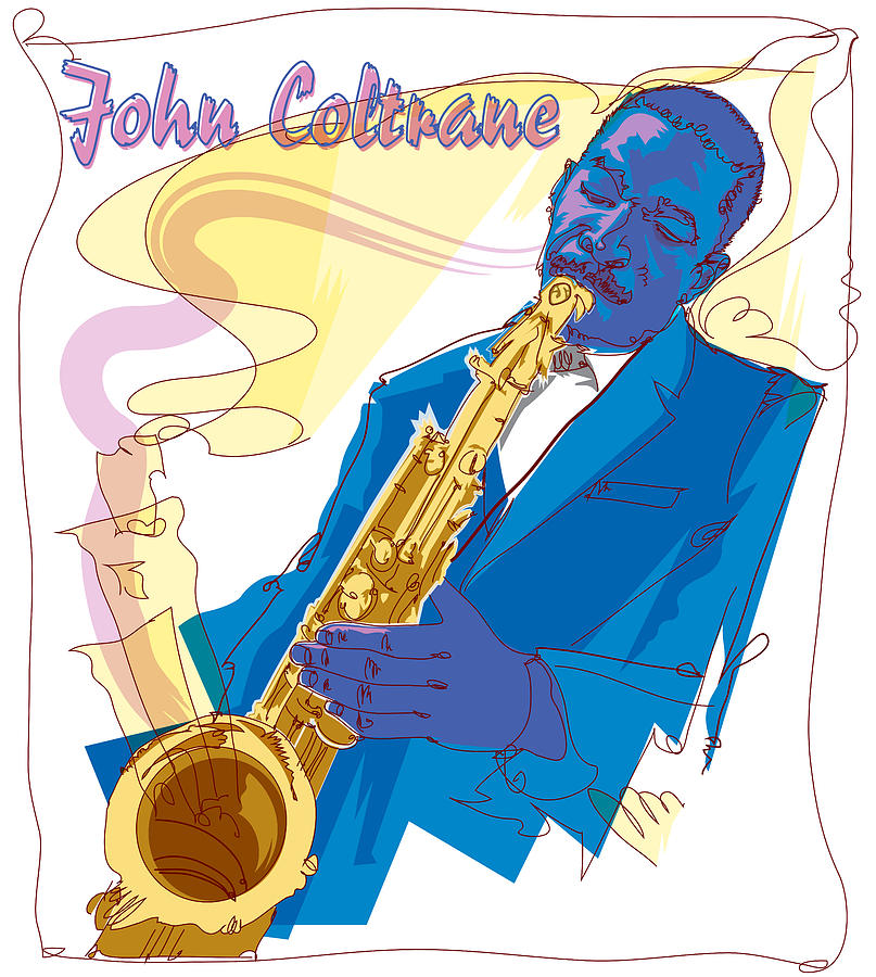 John Coltrane 1 Painting by Garth Glazier