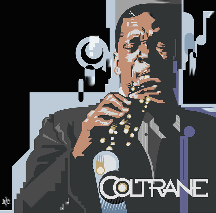John Coltrane Abstract Digital Art by Garth Glazier
