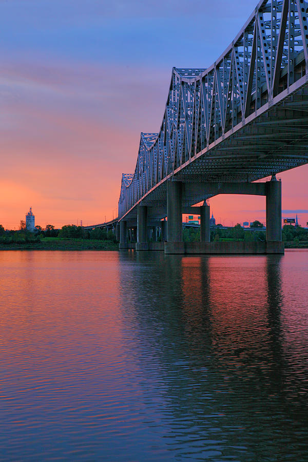 John F. Kennedy Bridge At Sunrise Photograph by Steven Ainsworth