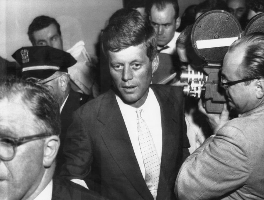 John F. Kennedy Leaving The Rostrum Photograph by Everett
