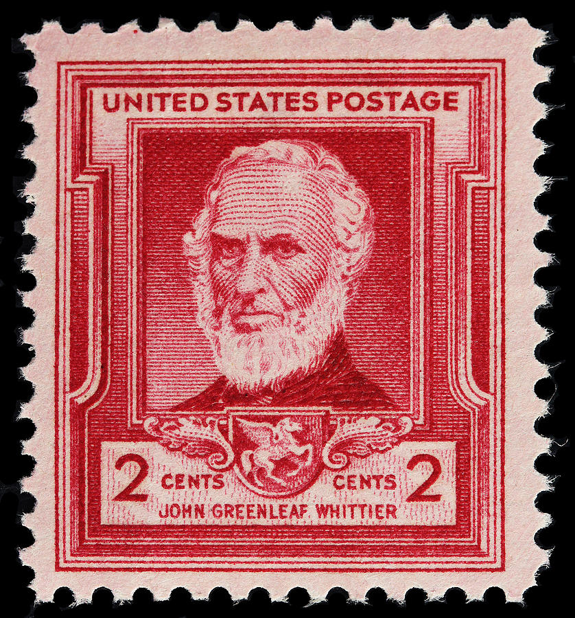 Slavery Photograph - John Greenleaf Whittier postage stamp by James Hill