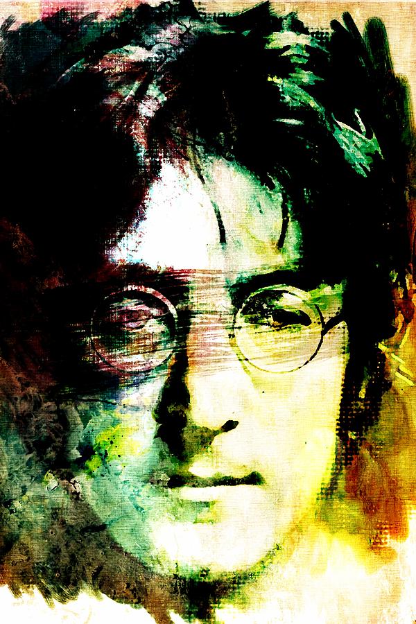 John Lennon Digital Art by Andrea Barbieri