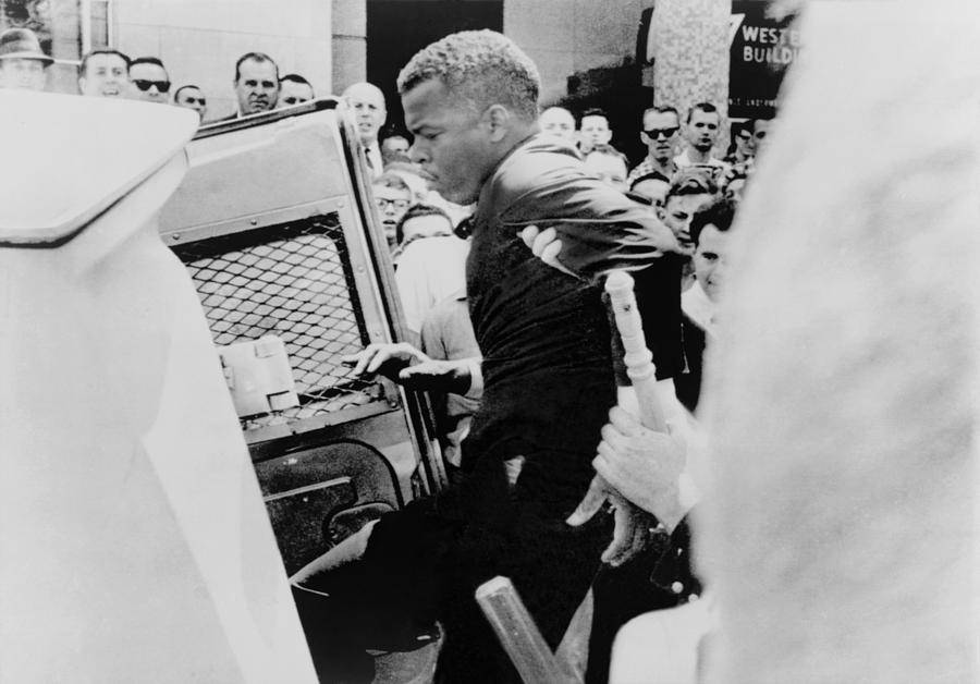 John Lewis Being Ushered Into A Police Photograph by Everett John Lewis Being Ushered Into A Police Photograph by Everett