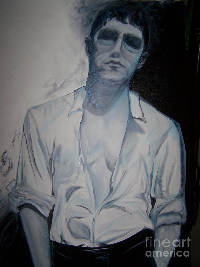 Black And White Painting - John by Sharon Wilkens