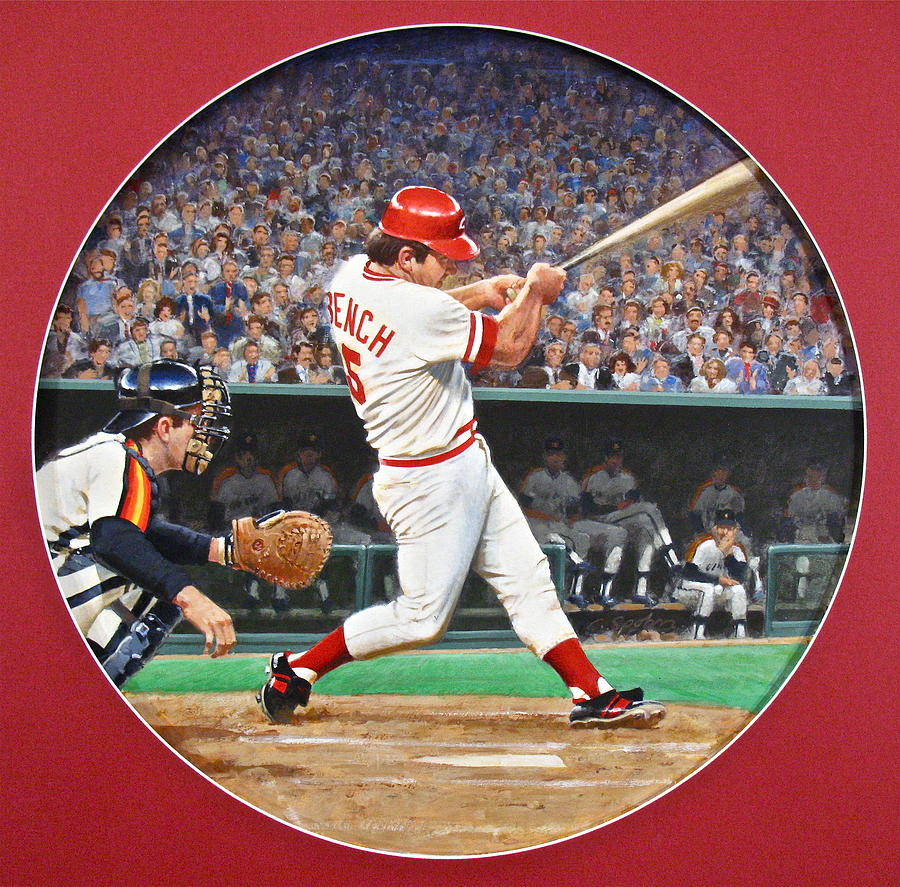 Johnny Bench Painting by Cliff Spohn