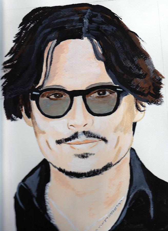 Johnny Depp 4 Painting by Audrey Pollitt