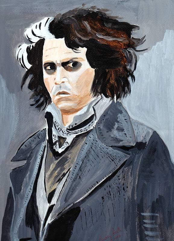 Johnny Depp 6 Painting by Audrey Pollitt